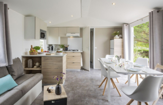 Mobilheim Castel Palace **** 6 Personen - 3 Schlafzimmer - Wohnraum - Campingplatz Country Park Le Touquin